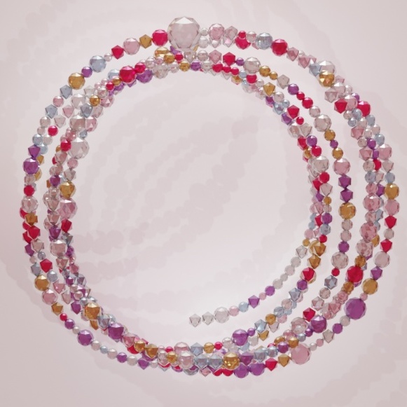 Blockchain Jewelry artwork generated from Ethereum data